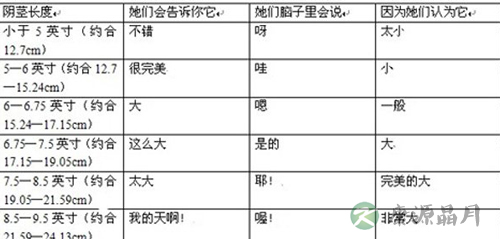 有图有真相：女人最喜欢的丁丁尺寸