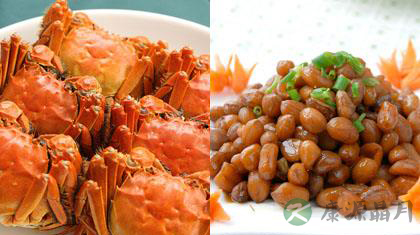 螃蟹不能与七种食物同食