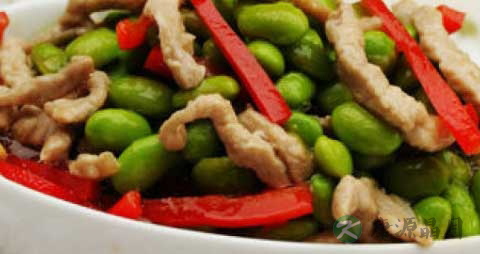 如何做毛豆炒肉丝