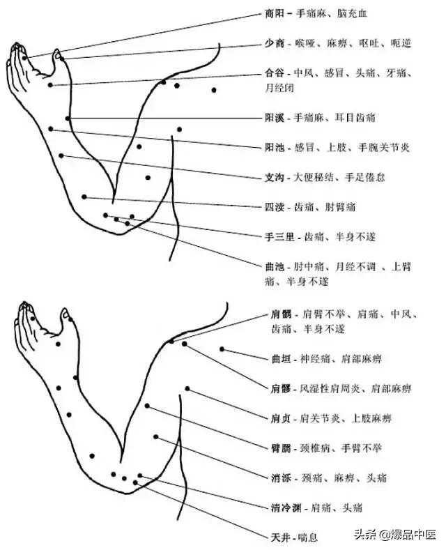 全身穴位治疗口诀大全，配图精华版，想学经络穴位的必须收藏